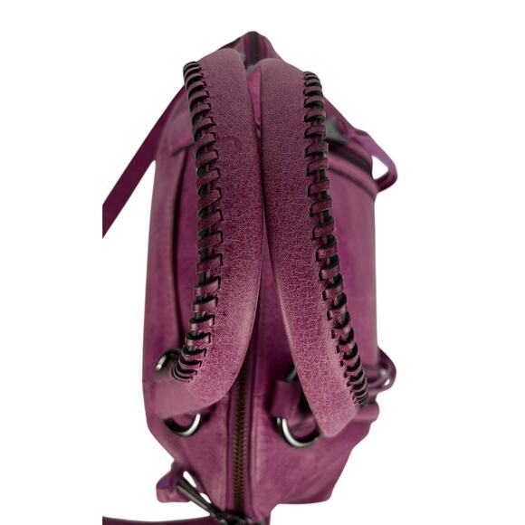 Aimee Kestenberg Fuchsia Leather Shoulder Bag - Picture 4 of 10
